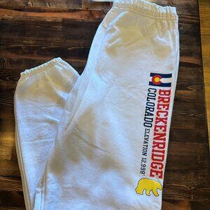 Breckenridge Colorado sweatpants by Jerzees, size large, NWOT
